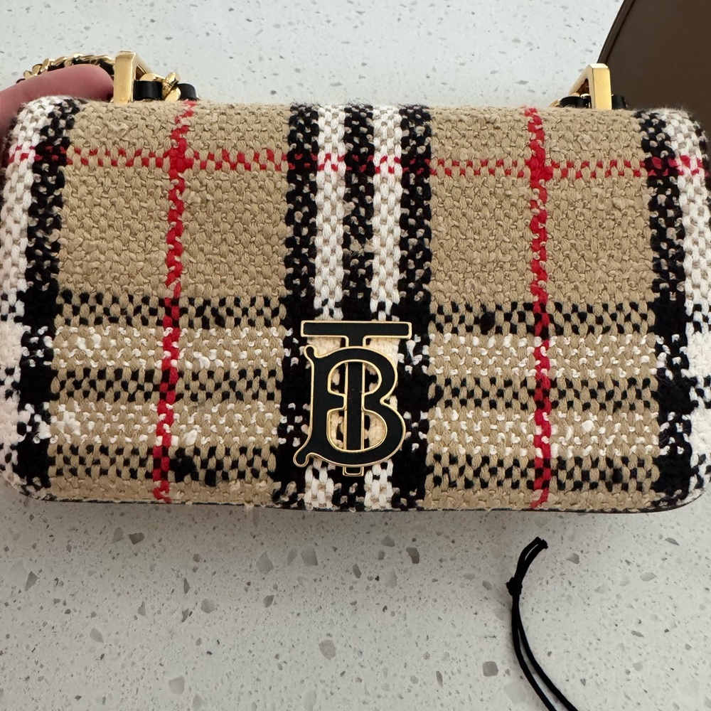 Burberry Beige and Black Plaid Crossbody Bag - Picture 4 of 16